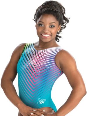 Simone Biles Rainbow Shutter Leotard