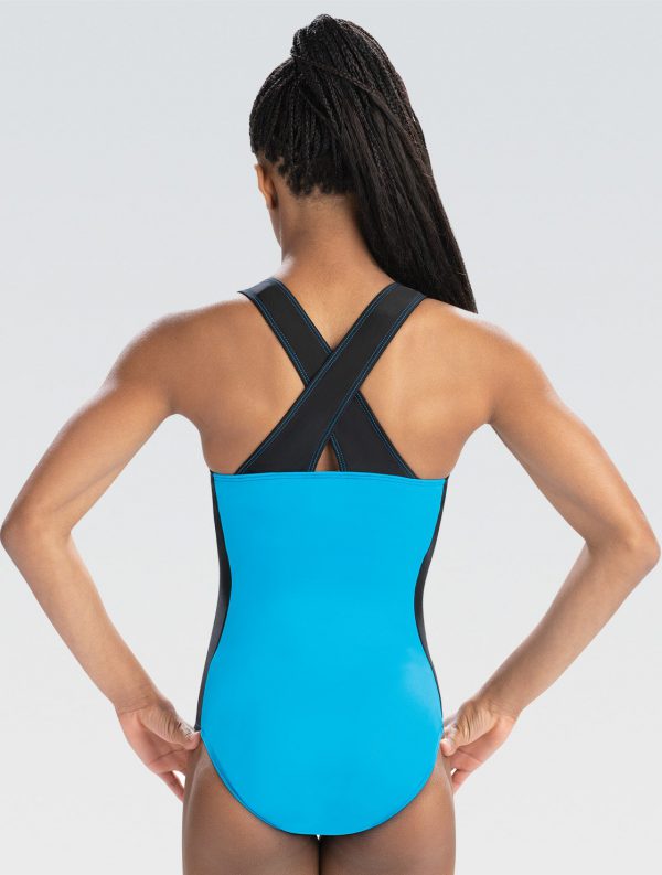 ⁦Sea Blue Cross Back Camp Leotard⁩ – תמונה ⁦2⁩