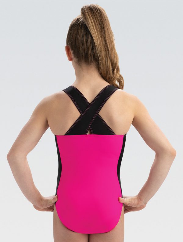 ⁦Bold Pink Cross Back Camp Leotard⁩ – תמונה ⁦2⁩